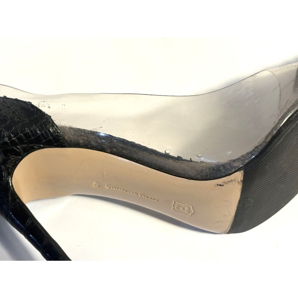Gianvitto Rossi Plexi Pumps in Black Python - image 10